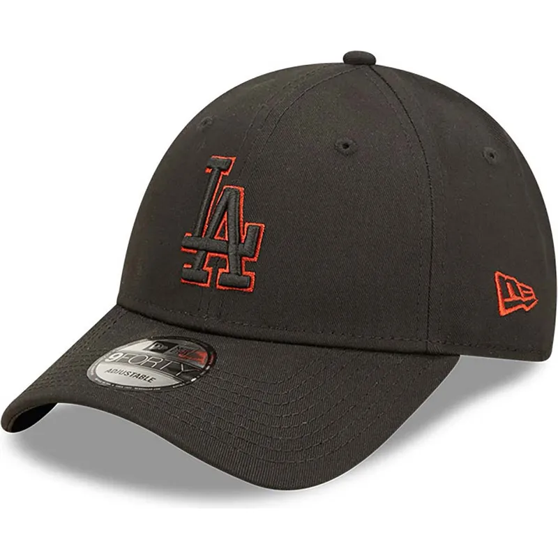 cappelli-curva-nero-cinghia-regolabile-9forty-team-outline-dei-los-angeles-dodgers-mlb-di-new-era
