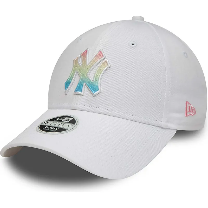 cappelli-curva-bianco-cinghia-regolabile-multicolor-9forty-ombre-infill-dei-new-york-yankees-mlb-di-new-era cappelli-curva-bianco-cinghia-regolabile-multicolor-9forty-ombre-infill-dei-new-york-yankees-mlb-di-new-era