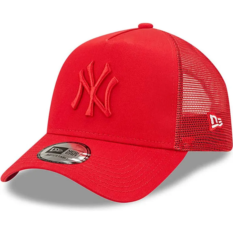 cappelli-curva-rosso-snapback-a-frame-tonal-mesh-dei-new-york-yankees-mlb-di-new-era