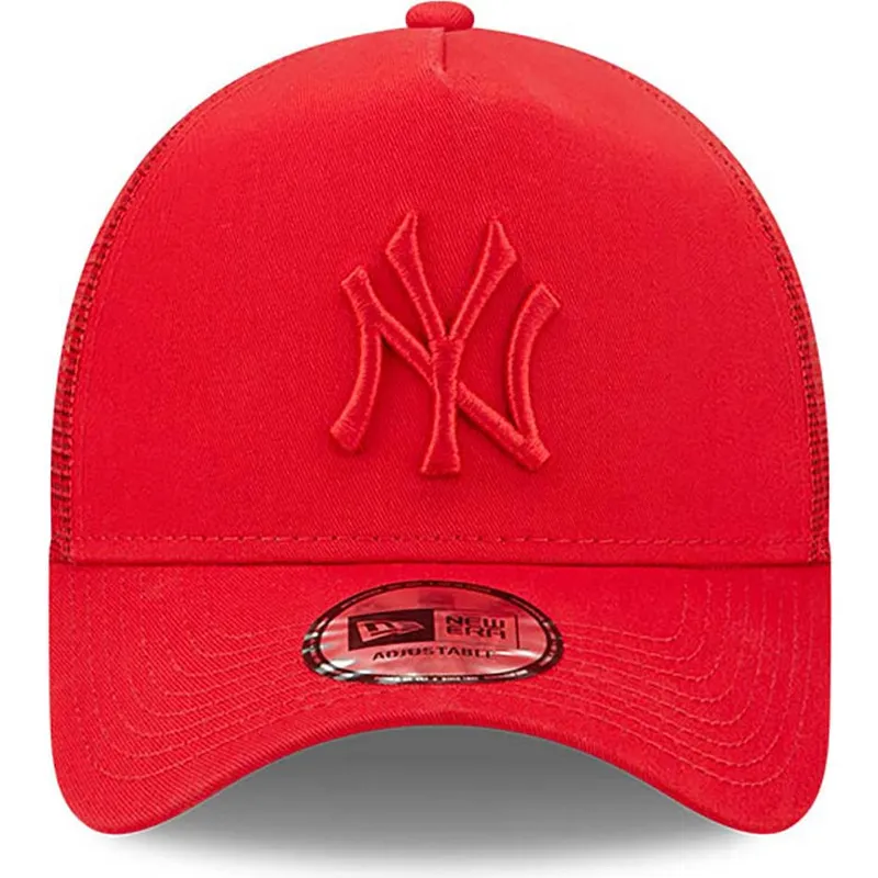 cappelli-curva-rosso-snapback-a-frame-tonal-mesh-dei-new-york-yankees-mlb-di-new-era