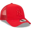 cappellino-trucker-rosso-con-logo-rosso-a-frame-tonal-mesh-dei-new-york-yankees-mlb-di-new-era