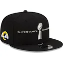 cappelli-piatta-nero-snapback-9fifty-parade-super-bowl-champions-lvi-2022-dei-los-angeles-rams-nfl-di-new-era