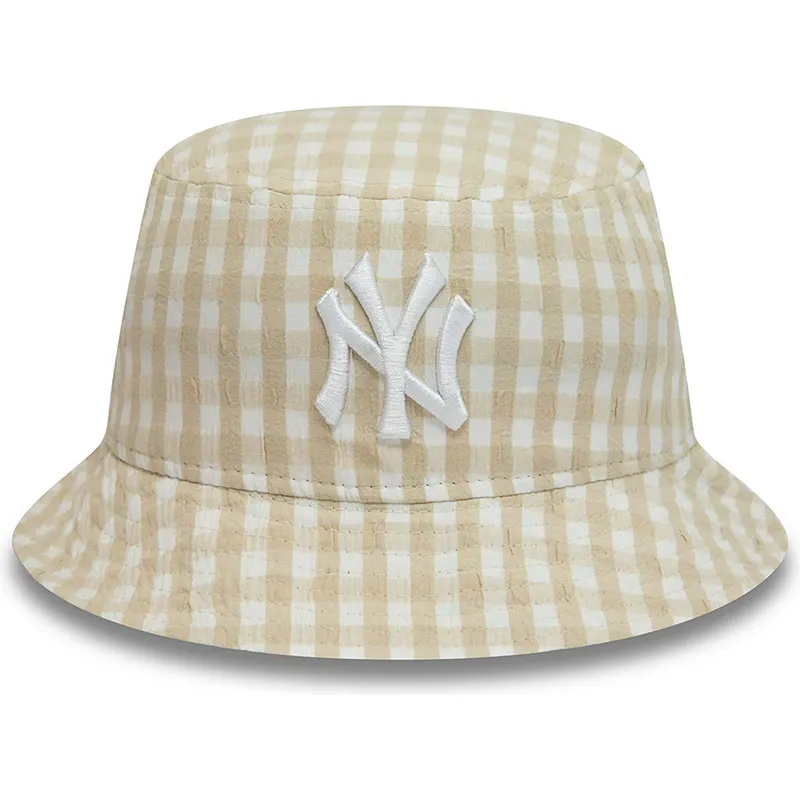 secchi-beige-dei-bucket-beige-para-mujer-tapered-gingham-di-new-era