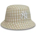 secchi-beige-dei-bucket-beige-para-mujer-tapered-gingham-di-new-era