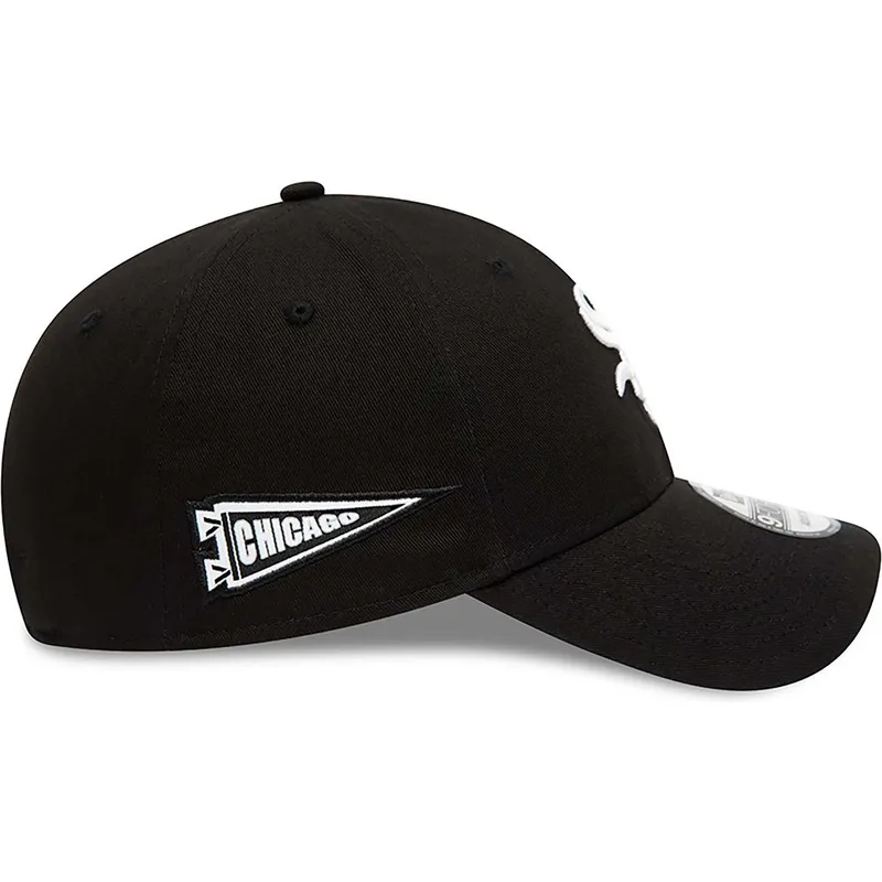 cappelli-curva-nero-cinghia-regolabile-9forty-team-side-patch-dei-chicago-white-sox-mlb-di-new-era