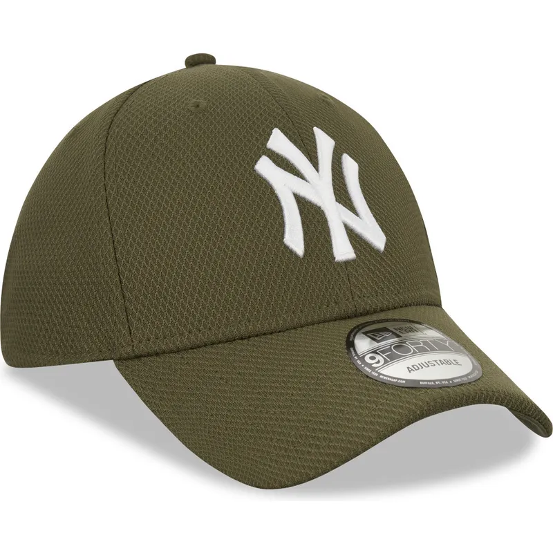 cappelli-curva-verde-cinghia-regolabile-9forty-diamond-era-dei-new-york-yankees-mlb-di-new-era