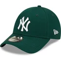 cappello-curvo-verde-scuro-regolabile-9forty-league-essential-dei-new-york-yankees-mlb-di-new-era