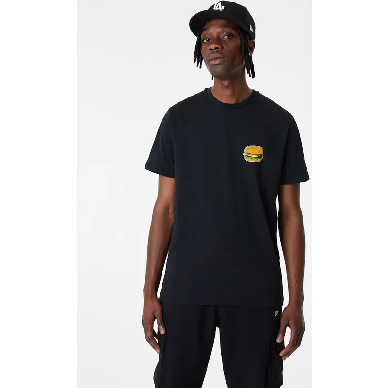 magliette-manica-corta-nero-dei-camiseta-manga-corta-negra-good-burger-good-life-food-graphic-di-new-era