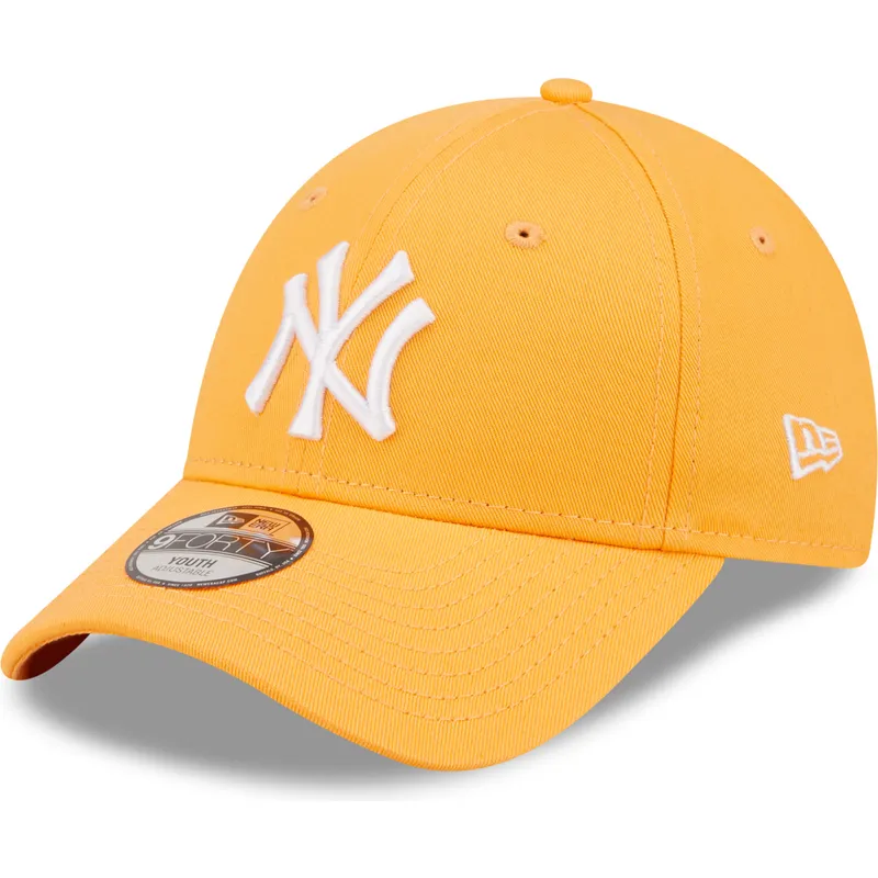 cappelli-curva-arancia-cinghia-regolabile-per-bambino-9forty-league-essential-dei-new-york-yankees-mlb-di-new-era