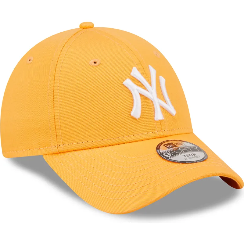 cappelli-curva-arancia-cinghia-regolabile-per-bambino-9forty-league-essential-dei-new-york-yankees-mlb-di-new-era