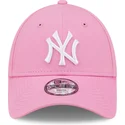cappelli-curva-rosa-cinghia-regolabile-per-bambino-9forty-league-essential-dei-new-york-yankees-mlb-di-new-era