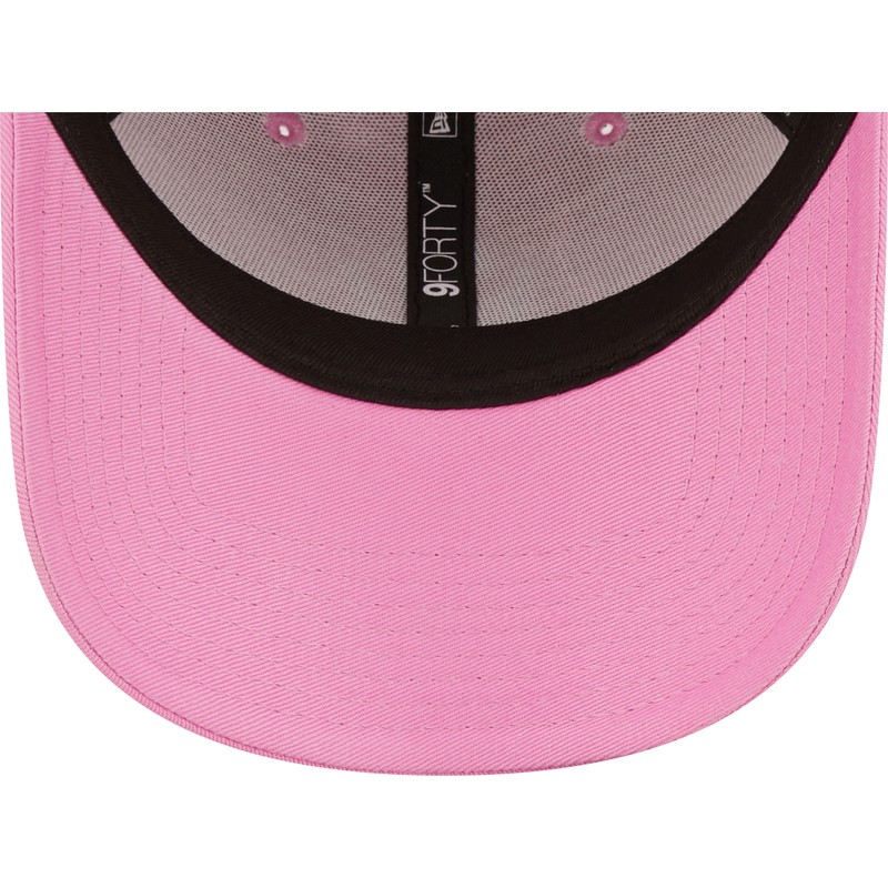 new-era-curved-brim-youth-9forty-league-essential-new-york-yankees-mlb-pink-adjustable-cap