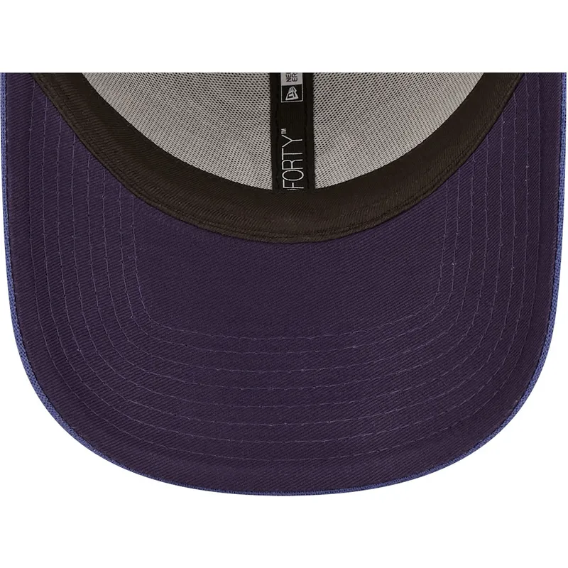 cappelli-curva-blu-cinghia-regolabile-9forty-linen-dei-new-york-yankees-mlb-di-new-era