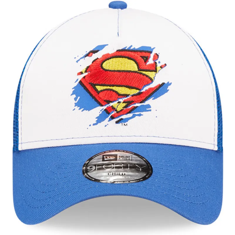 cappelli-curva-blu-snapback-per-bambino-a-frame-dei-superman-dc-comics-di-new-era