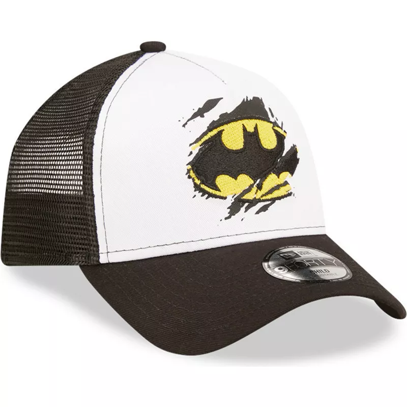 new-era-youth-a-frame-dc-comics-batman-black-and-white-trucker-hat