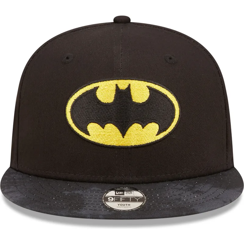 cappelli-piatta-nero-snapback-per-bambino-9fifty-dei-batman-dc-comics-di-new-era