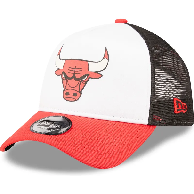 cappellino-trucker-bianco-nero-e-rosso-a-frame-team-colour-di-chicago-bulls-nba-di-new-era