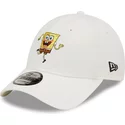 new-era-curved-brim-9forty-spongebob-squarepants-white-adjustable-cap