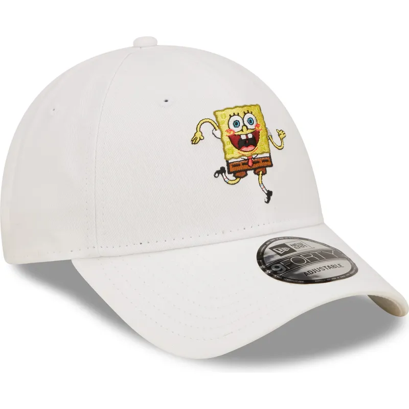 cappelli-curva-bianco-cinghia-regolabile-9forty-dei-bob-esponja-di-new-era