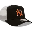cappellino-trucker-nero-e-bianco-con-logo-arancione-a-frame-seasonal-infill-dei-new-york-yankees-mlb-di-new-era