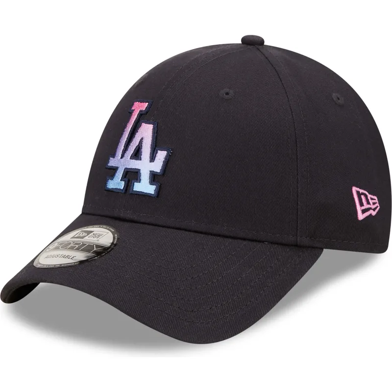 cappelli-curva-blu-marino-cinghia-regolabile-9forty-gradient-infill-dei-los-angeles-dodgers-mlb-di-new-era