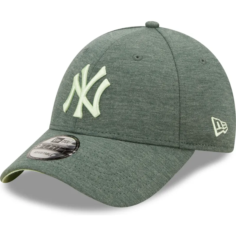 cappelli-curva-verde-cinghia-regolabile-9forty-jersey-essential-dei-new-york-yankees-mlb-di-new-era