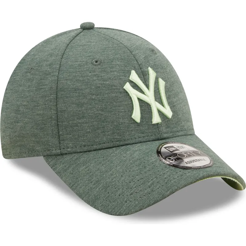 cappelli-curva-verde-cinghia-regolabile-9forty-jersey-essential-dei-new-york-yankees-mlb-di-new-era