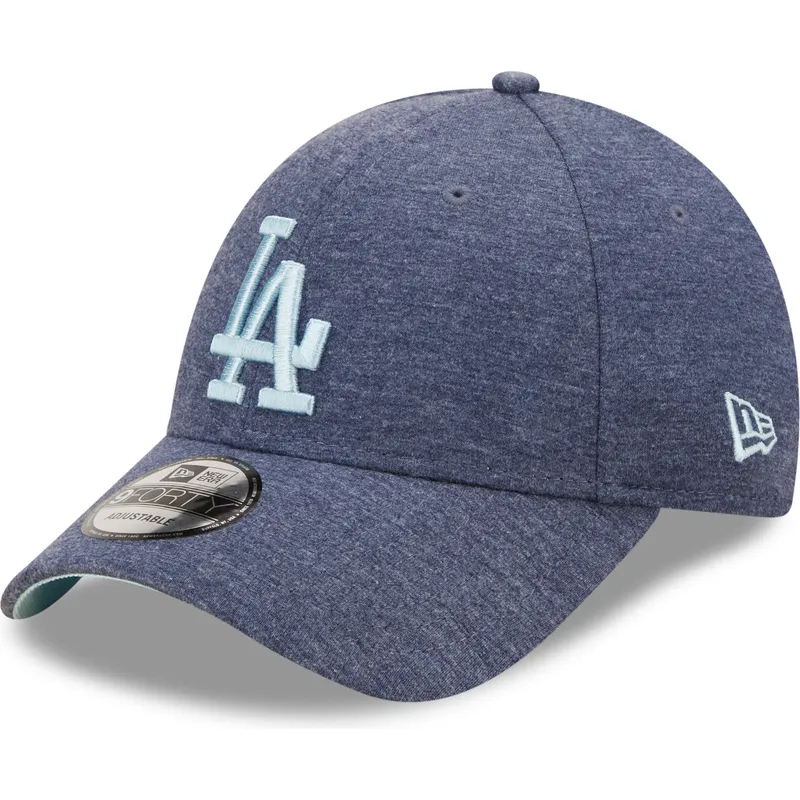 cappelli-curva-blu-marino-cinghia-regolabile-9forty-jersey-essential-dei-los-angeles-dodgers-mlb-di-new-era