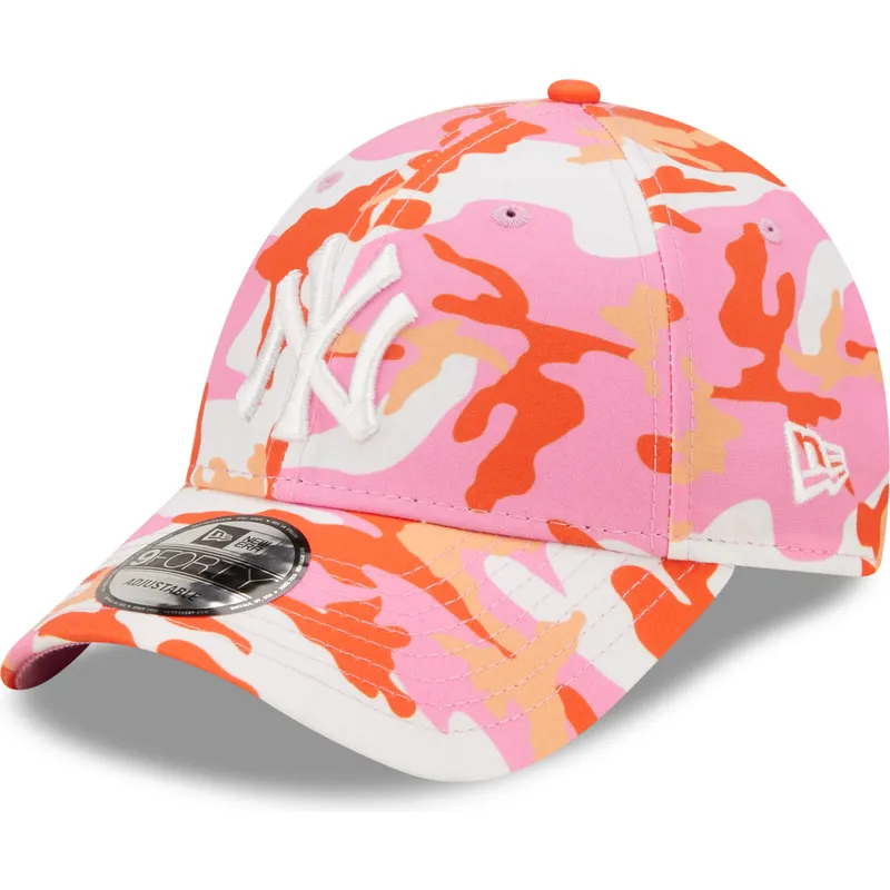 cappelli-curva-rosa-cinghia-regolabile-9forty-all-over-print-seasonal-dei-new-york-yankees-mlb-di-new-era