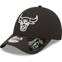 cappellino-curvo-nero-regolabile-9forty-repreve-monochrom-di-chicago-bulls-nba-di-new-era