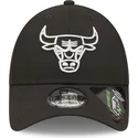 cappellino-curvo-nero-regolabile-9forty-repreve-monochrom-di-chicago-bulls-nba-di-new-era
