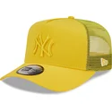 cappelli-curva-giallo-snapback-a-frame-tonal-mesh-dei-new-york-yankees-mlb-di-new-era