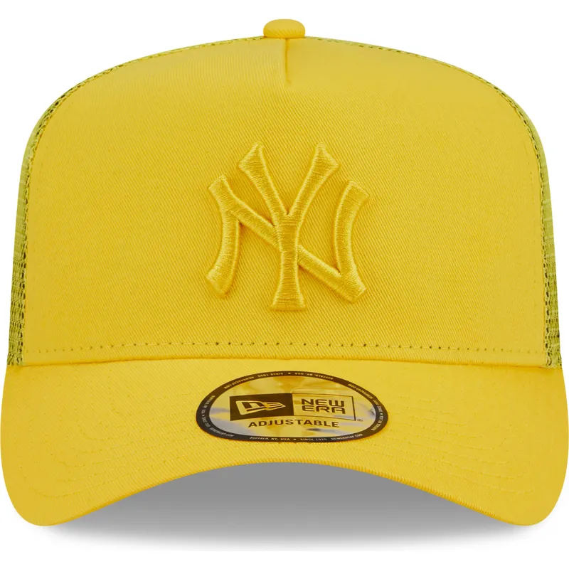 cappelli-curva-giallo-snapback-a-frame-tonal-mesh-dei-new-york-yankees-mlb-di-new-era