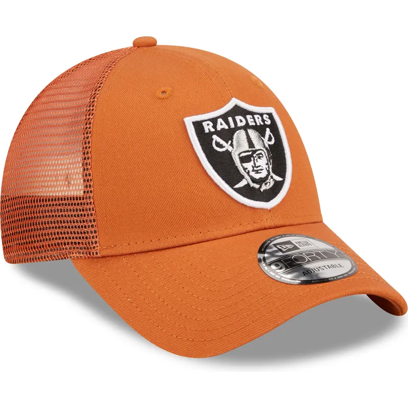 cappelli-curva-arancia-cinghia-regolabile-a-frame-home-field-dei-las-vegas-raiders-nfl-di-new-era