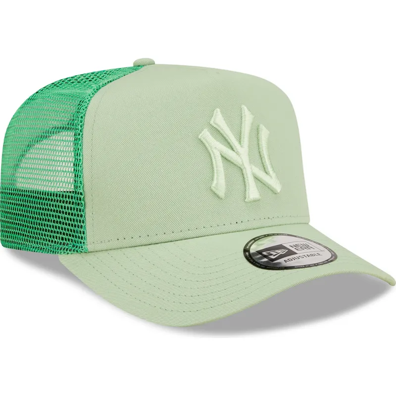 cappelli-curva-verde-snapback-claro-a-frame-tonal-mesh-dei-new-york-yankees-mlb-di-new-era
