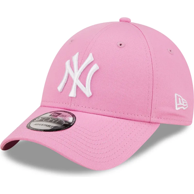 cappelli-curva-rosa-cinghia-regolabile-9forty-league-essential-dei-new-york-yankees-mlb-di-new-era
