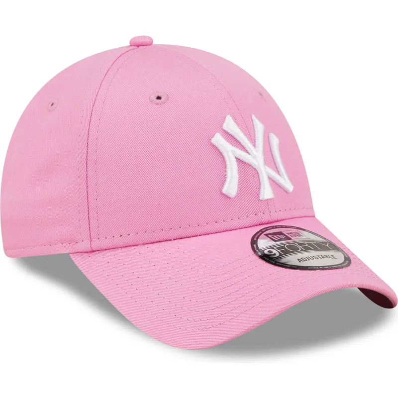 cappelli-curva-rosa-cinghia-regolabile-9forty-league-essential-dei-new-york-yankees-mlb-di-new-era