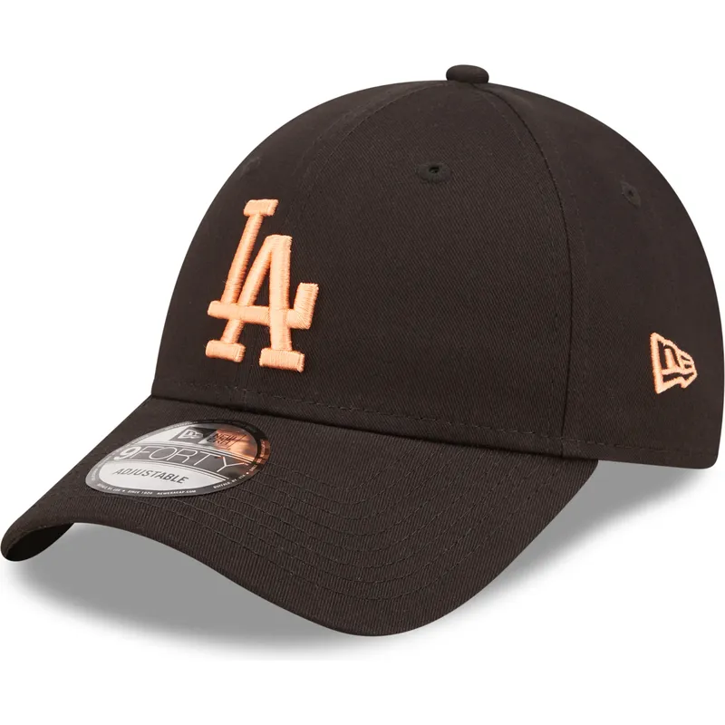 cappelli-curva-nero-cinghia-regolabile-9forty-league-essential-dei-los-angeles-dodgers-mlb-di-new-era