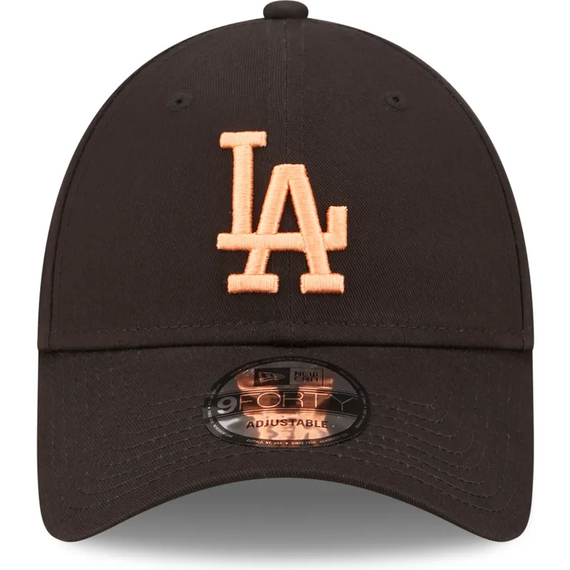 cappelli-curva-nero-cinghia-regolabile-9forty-league-essential-dei-los-angeles-dodgers-mlb-di-new-era