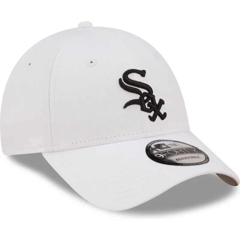 cappelli-curva-bianco-cinghia-regolabile-negro-9forty-league-essential-dei-chicago-white-sox-mlb-di-new-era