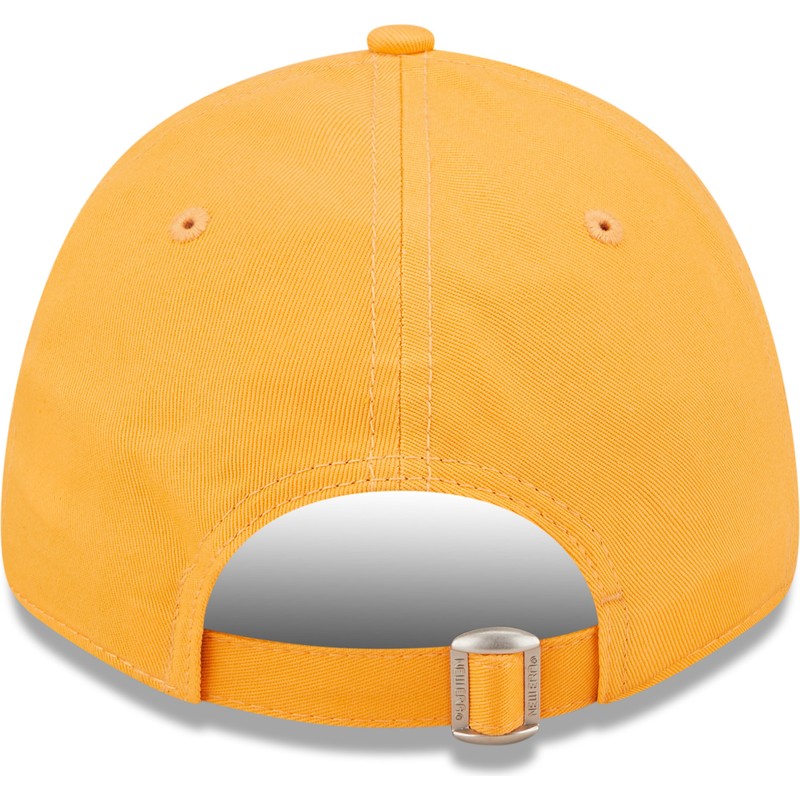 new-era-curved-brim-9forty-league-essential-new-york-yankees-mlb-light-orange-adjustable-cap