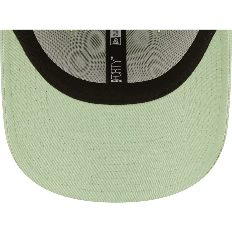 cappelli-curva-verde-cinghia-regolabile-claro-9forty-league-essential-dei-los-angeles-dodgers-mlb-di-new-era