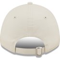 new-era-curved-brim-orange-logo-9forty-league-essential-new-york-yankees-mlb-beige-adjustable-cap
