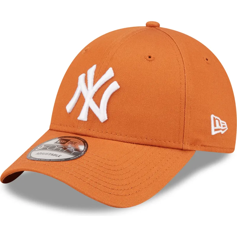 cappelli-curva-arancia-cinghia-regolabile-9forty-league-essential-dei-new-york-yankees-mlb-di-new-era