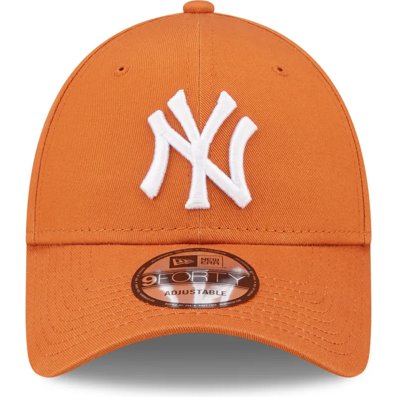 cappelli-curva-arancia-cinghia-regolabile-9forty-league-essential-dei-new-york-yankees-mlb-di-new-era