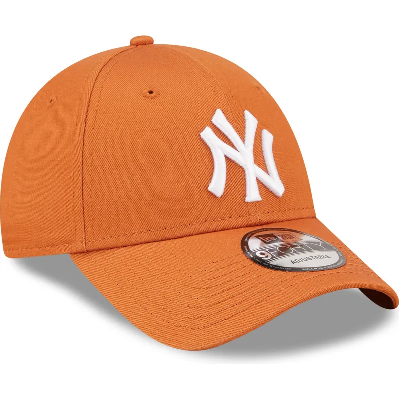 cappelli-curva-arancia-cinghia-regolabile-9forty-league-essential-dei-new-york-yankees-mlb-di-new-era
