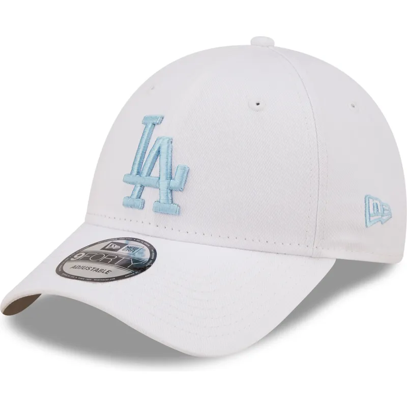 cappelli-curva-bianco-cinghia-regolabile-9forty-league-essential-dei-los-angeles-dodgers-mlb-di-new-era