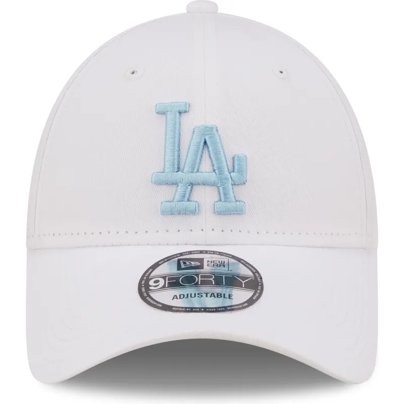 cappelli-curva-bianco-cinghia-regolabile-9forty-league-essential-dei-los-angeles-dodgers-mlb-di-new-era