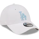 cappellino-bianco-con-visiera-curva-regolabile-e-logo-blu-9forty-league-essential-dei-los-angeles-dodgers-mlb-di-new-era