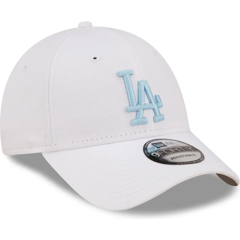 cappelli-curva-bianco-cinghia-regolabile-9forty-league-essential-dei-los-angeles-dodgers-mlb-di-new-era